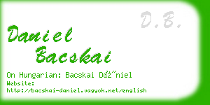 daniel bacskai business card